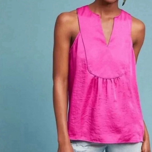 Maeve Tops - Maeve Anthropologie Pink Sleeveless Blouse Top Women’s Size 14 Work Casual